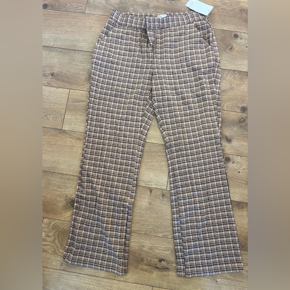 NWOT Nordstroms Rack Plaid Brown and Tan Pants